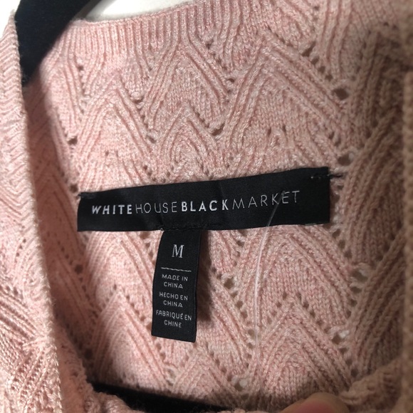 White House Black Market Pink Cold Shoulder Top - Picture 9 of 12